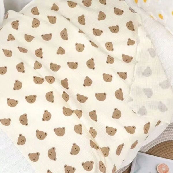 【新品】くまさん ガーゼケット おくるみ 日焼け対策 おひるねケット ベビー 赤ちゃん 出産準備 出産祝い