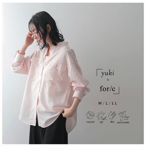※試着のみ yuki×for/cコラボ 速乾 UVカット ダブルポケット シャツ レディース シワになりにくい