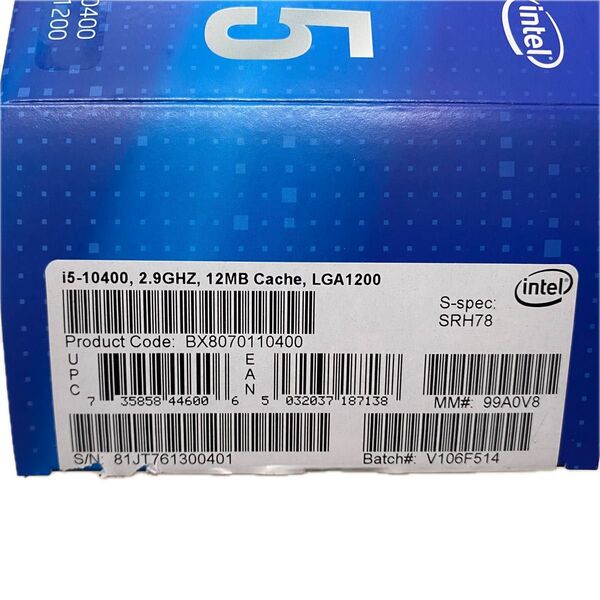Intel Core i5 10400 動作確認済 LGA1200 第10世代 稼働PCより抜き取り