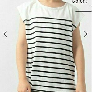 GLOBAL WORKグローバルワーク ボーダーノースリーブ140㌢(新品、未使用)