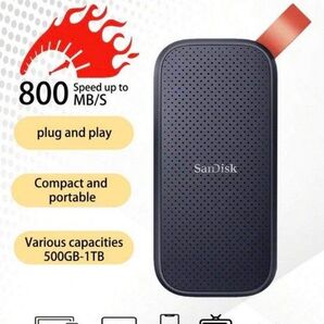 SanDisk ポータブルSSD 1TB 最大800MB/s 高速転送