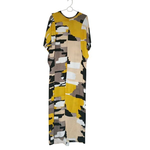 美品☆ZARA☆柄デザインロングワンピース 総柄 ドレス ロング