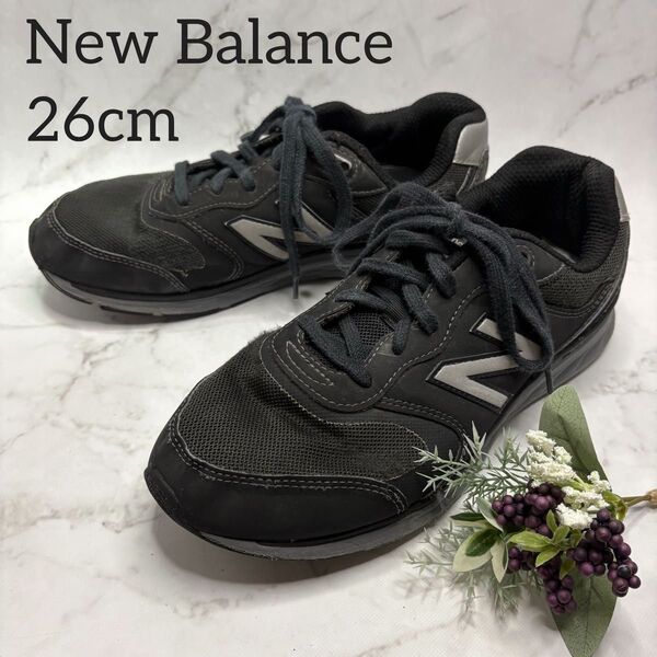 26cm New Balance ニューバランス 黒 ブラック ウォーキングシューズ 4E スニーカー MW880