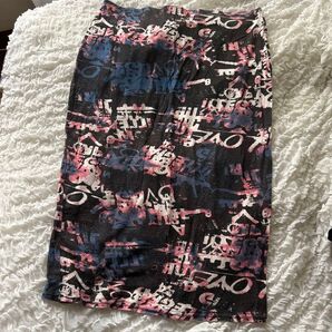柄スカート タイトスカート サイズM ブラック made in UK
