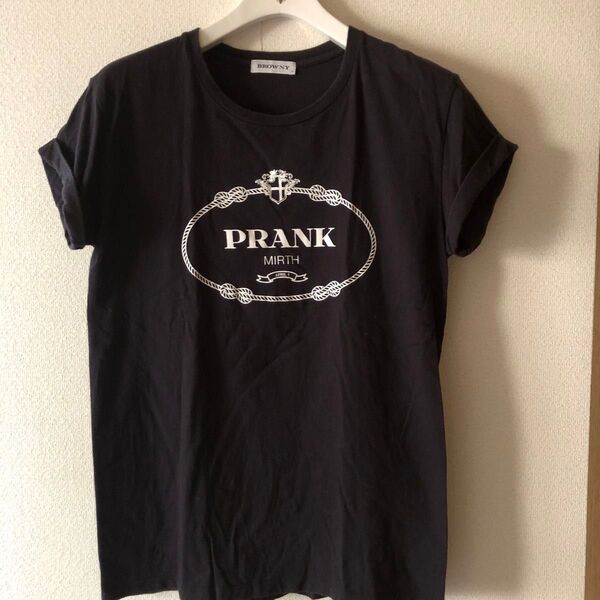 ロゴプリントTシャツ チャコールグレー Tシャツ