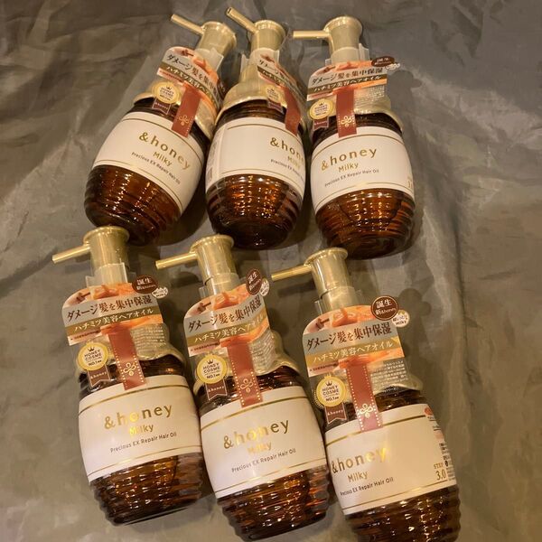 アンドハニー ミルキープレシャスEXリペア ヘアオイル チェリースウィートハニーの香り105ml×6個セット