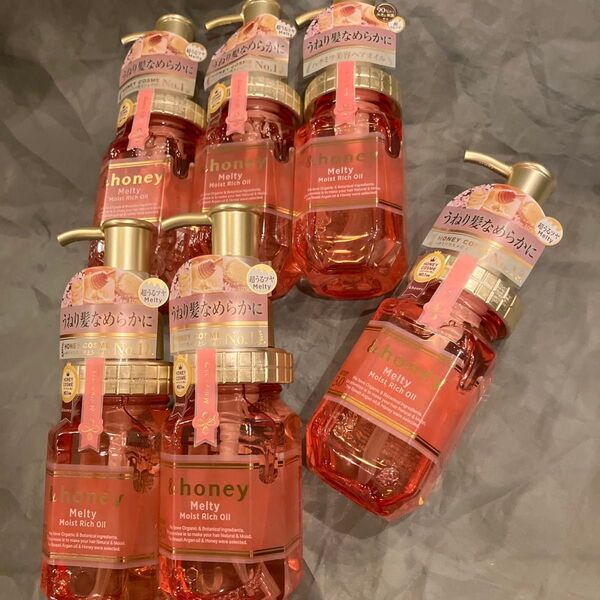 アンドハニー メルティモイストリッチ ヘアオイル ベルベットローズハニーの香り100ml×6個セット