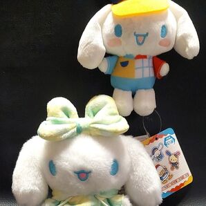 シナモロール タグ付き フルーツパーカー カラフルトイボックス ぬいぐるみ マスコット 2個セット Sanrio No30