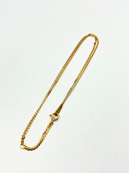 【極美品】K18YG デザイン ネックレス 18金 イエローゴールド チェーン アクセサリー ジュエリー ユニセックス K18
