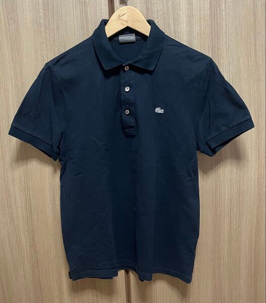 ラコステ ポロシャツ size4 ブラック シルバーラコステ LACOSTE 日本製