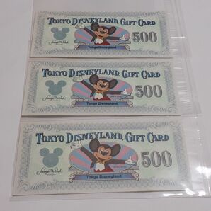 東京ディズニーランドギフト ミッキーレア☆3枚