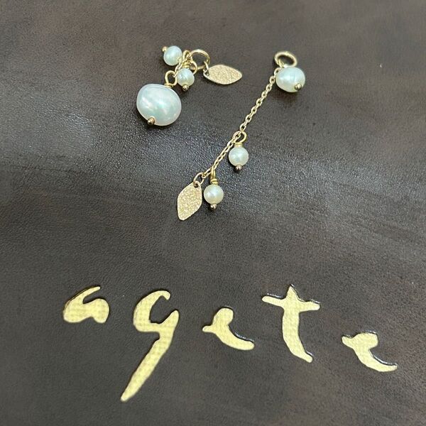 アガット agete パールピアスチャーム