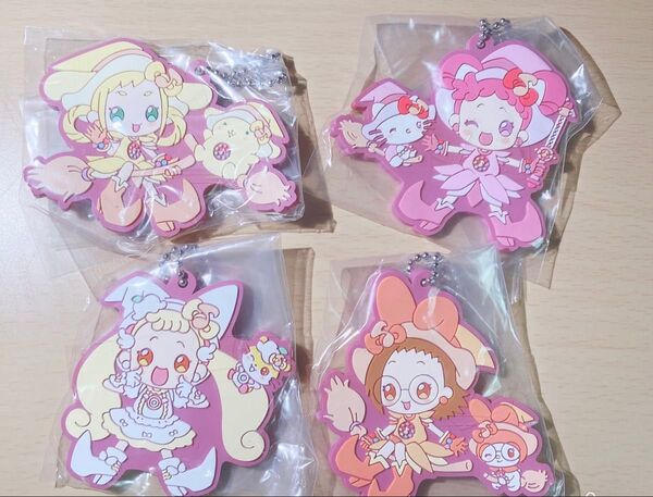 おジャ魔女どれみ×サンリオキャラクターズ スペシャルラバーマスコット3 4点セット