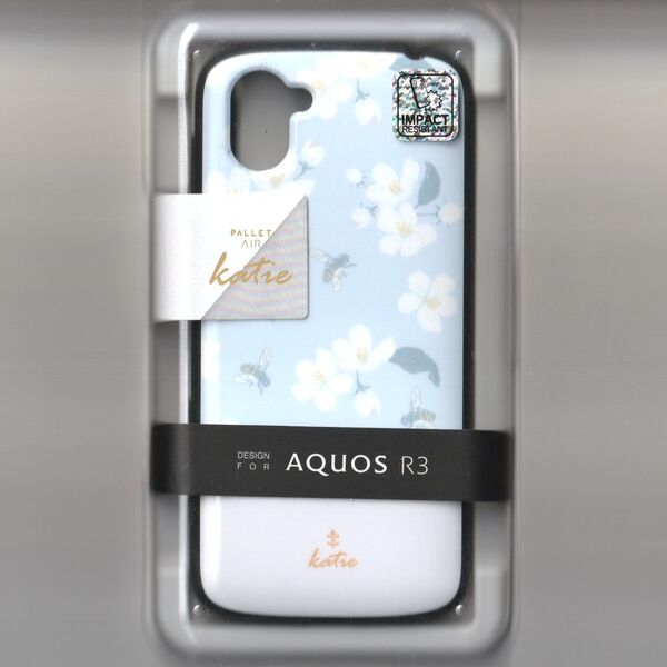 AQUOS R3 耐衝撃 ケース PALLET AIR フラワーブルー