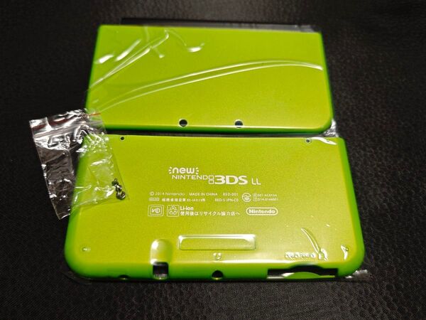 new Nintendo 3DS LL ニンテンドー3DSLL 交換用シェル ライム×ブラック