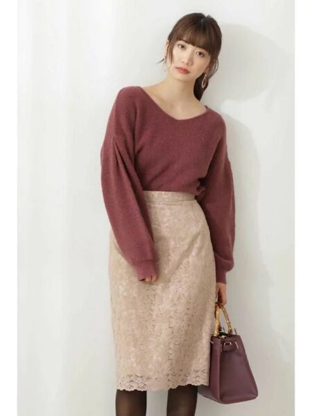 フロッキーレースタイトスカート PROPORTION BODY DRESSING