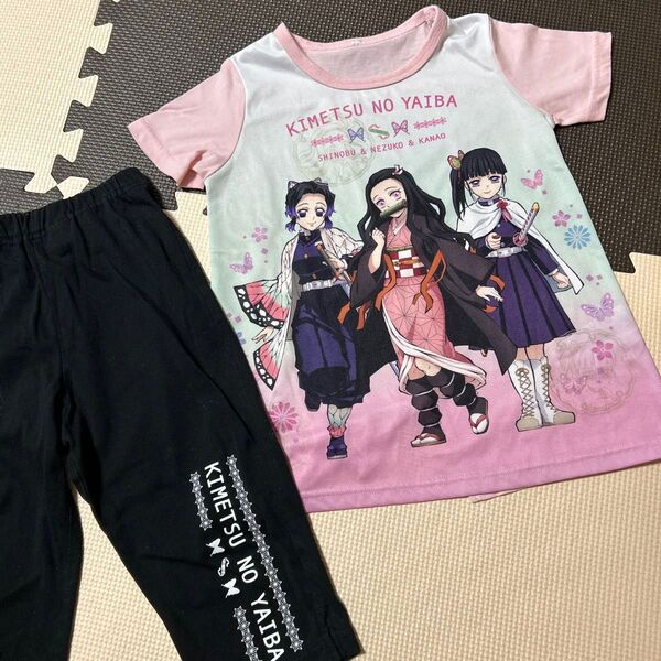 鬼滅の刃 半袖 部屋着 パジャマ ナイトウエア 女児向け ルームウェア キッズ 女の子 光る