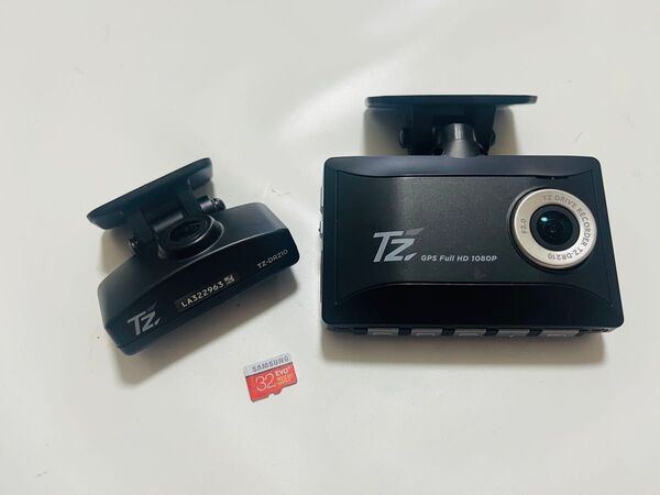 TZ ドライブレコーダー 前後カメラドライブレコーダー TZ-DR210 SDカード 32GB