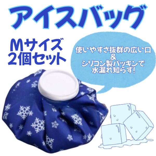 2個 アイスバッグ 氷のう アイシング 氷嚢 ライス処置 スポーツ 部活 熱中症 暑さ対策 発熱 熱発 クールダウン 氷バッグ
