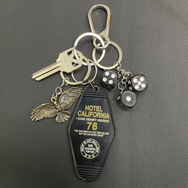 キーホルダー4点セット ストリート アメカジ 古着 カラビナ付き アンティーク