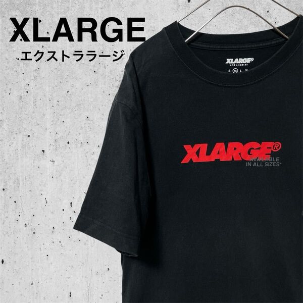 XLARGE エクストララージ ロゴT 半袖Tシャツ 黒 Mサイズ