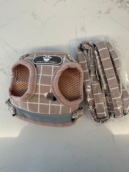 【新品試着のみ】犬用ハーネス&リードセット XSサイズ