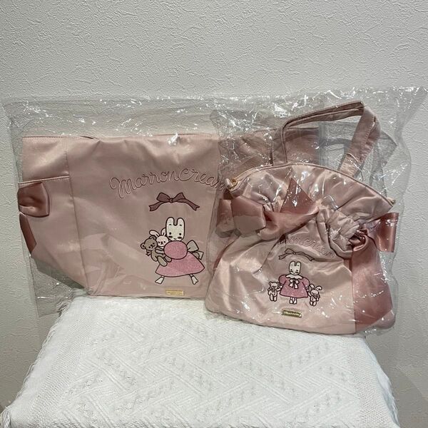 【新品】サンリオ x Maison de FLEUR メゾンドフルール トートバッグ+ショルダーバッグ【マロンクリーム】2点