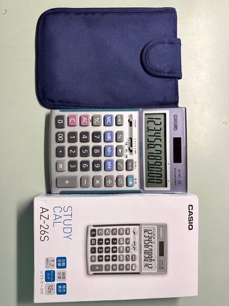 CASIO AZ-26S 学校専売電卓 収納袋付き