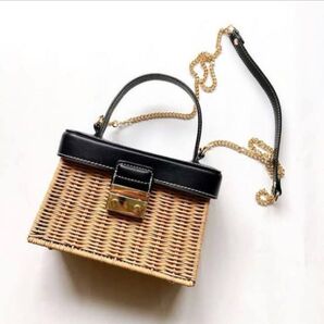 ZARA ザラ ラタンミノディエールケース カゴバック ハンドバッグ レディース かごバッグ
