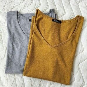 新品タグなしKOBE LETTUCE Vネック Tシャツ 2色セットM【新品、未使用】