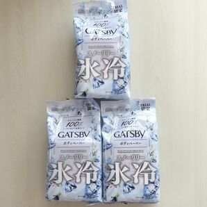 GATSBY スノーリリーの香り 3個セット ボディペーパー ギャツビー 氷冷 汗拭きシート ボディシート 汗ふきシートまとめ売り
