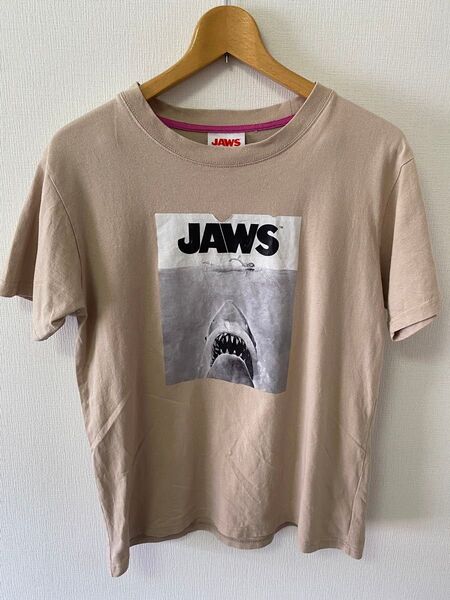 ジョーズ tシャツ 映画t 洋画t ベージュ