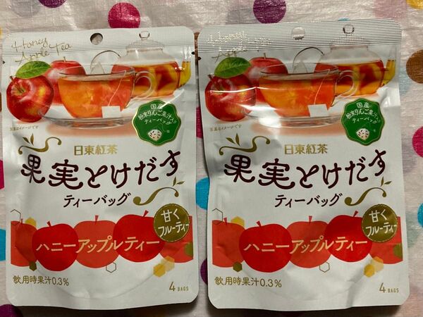日東紅茶 果実とけだす ティーバッグ ハニーアップルティー(4個入) 2袋