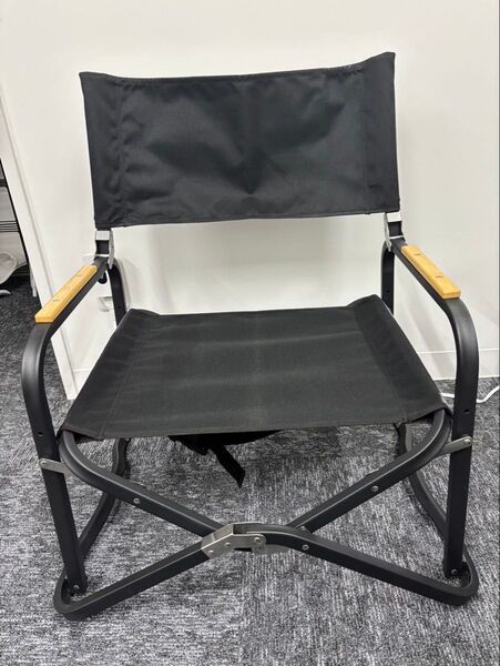LALPHA スリムローチェア LV-150Bk キャンプチェア アウトドアチェア キャンプ チェア 折りたたみ