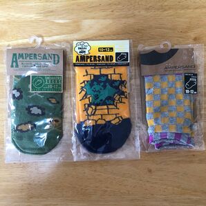 未使用★AMPERSAND ★ 3足セットキッズ スニーカーソックス 10-12cm
