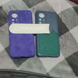 COVERARY スマホケース 2個セット パープル グリーン