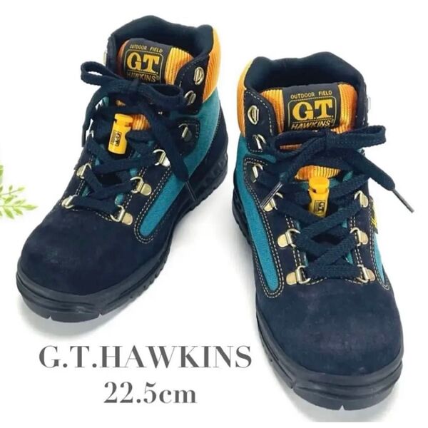 本日限定価格 G.T.ホーキンス トレッキングシューズ ブーツ 22.5cm 登山靴 レディース アウトドア ネイビー