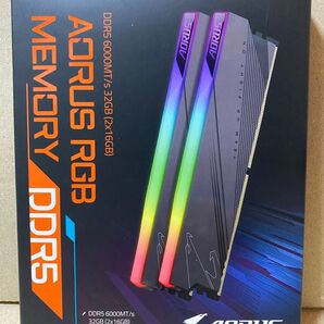 GIGABYTE AORUS RGB Memory DDR5 6000MT/s 32GB メモリ GP-ARS32G60D5