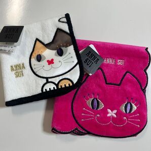 ANNA SUI アナスイ ハンカチ タオルハンカチ 2枚 ネコ