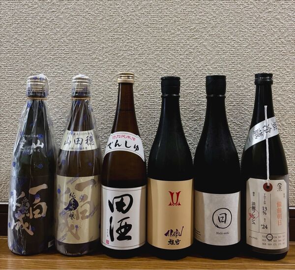 定価以下 一白水成 愛山 山田穂 日日 山田錦 田酒 特別純米 加茂錦 荷札酒 備前朝日 赤武 雄町 720ml 6種セット未使用