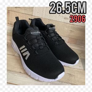 26.5cm★新品メンズスニーカー☆ スリッポン メッシュ エアー black