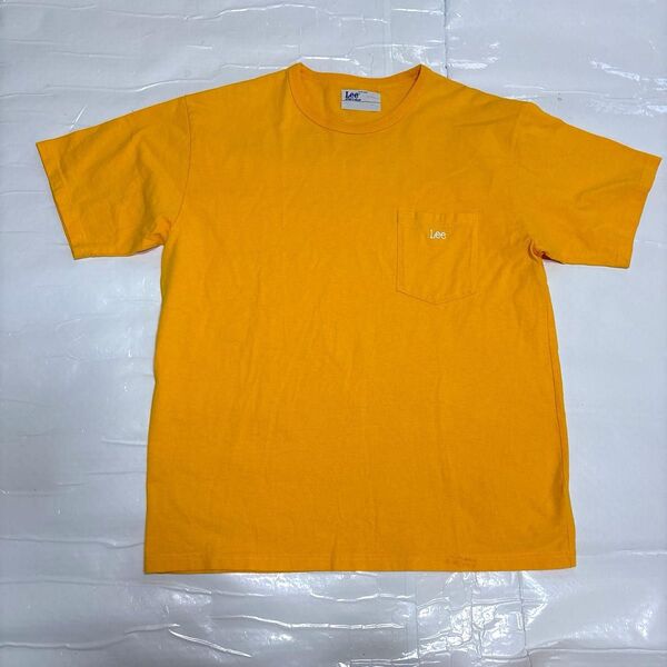 美品 Lee リー ポケット付ワンポイントLEE刺繍Tシャツ トップス カットソー