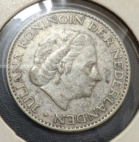 1ギルダー銀貨 1955年 古銭 銀貨 アンティークコイン コイン 硬貨 銀貨 古銭 大型銀貨 オランダ 外国コイン オランダ銀貨