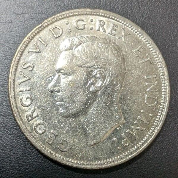 1939年 カナダ銀貨 1ドル オタワ訪問記念銀貨 SV800 銀貨 コイン 硬貨 アンティークコイン コイン ジョージ6世