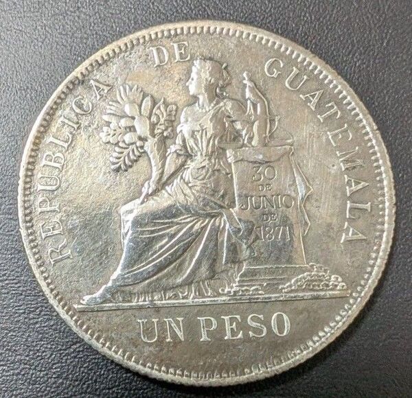 1894 1ペソ グアテマラ 銀貨 古銭 硬貨 コイン 外国古銭 古銭 銀貨 コイン 硬貨 外国古銭