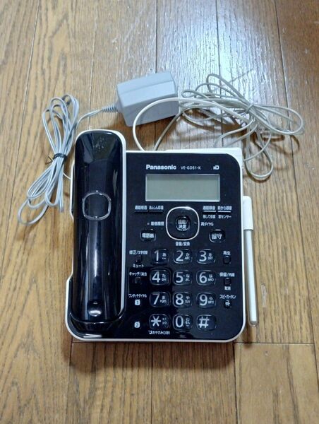 パナソニック VE-GD51DL 親機もコードレス電話機で便利 動作確認済Panasonic ブラック 取扱説明書付 匿名配送無料