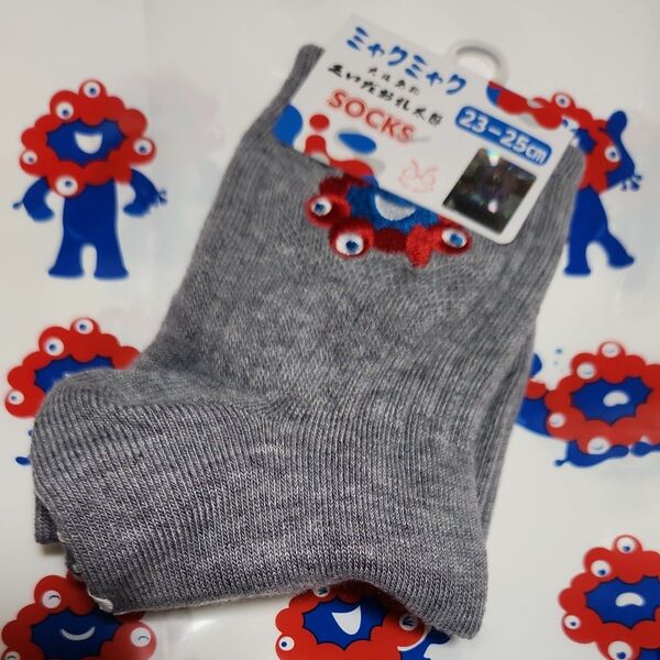 ミャクミャク くいだおれ太郎 ソックス 23-25cm 大阪万博 大丸ショップ