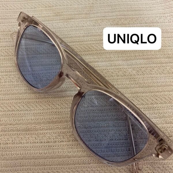 UNIQLO サングラス 透明フレーム 水色レンズ