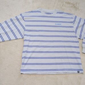 Element ボーダー柄 ロンT メンズ