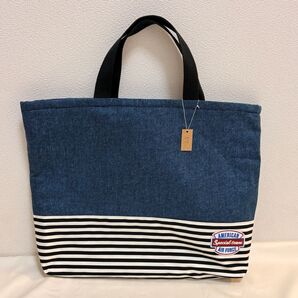 【即納】ハンドメイド レッスンバッグ 30×40×5 図書バッグ/手提げ鞄/お道具袋 商品番号57